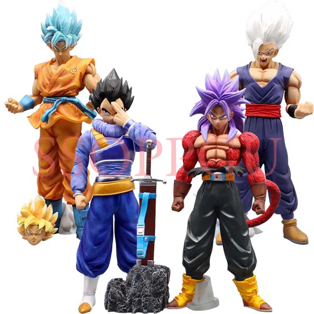 

Anime Dragon Ball Figure Saiyan Son Goku Teleport Bejita Son Gohan Trunks PVC Action Figure Collection Model Toys Kids Doll Gift
