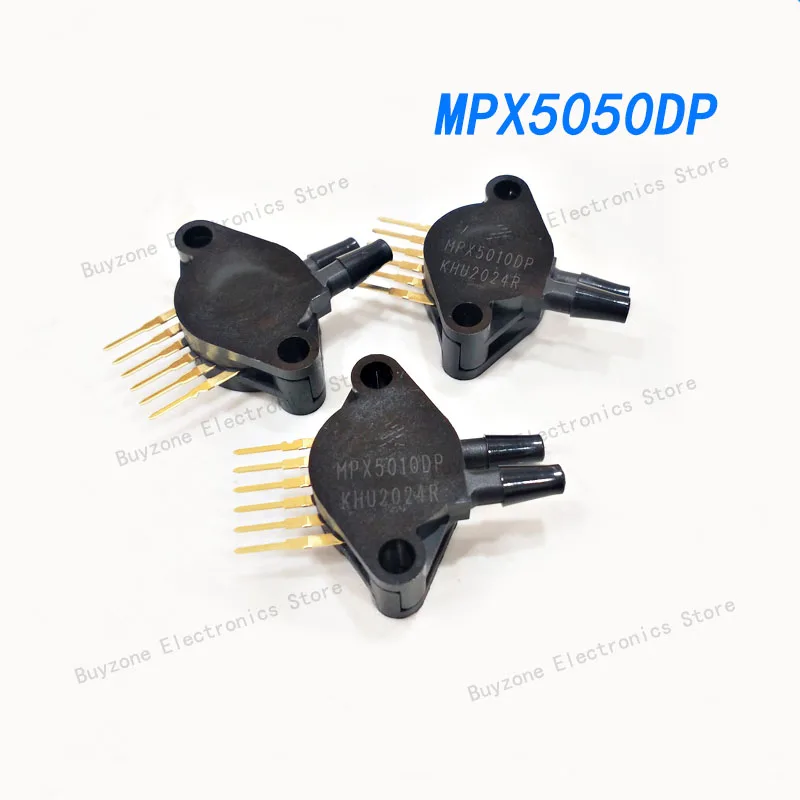 

MPX5050DP Pressure Sensor 7.25PSI (50kPa) Differential Male - 0.19" (4.93mm) Tube, Dual 0.2 V ~ 4.7 V 6-SIP Module