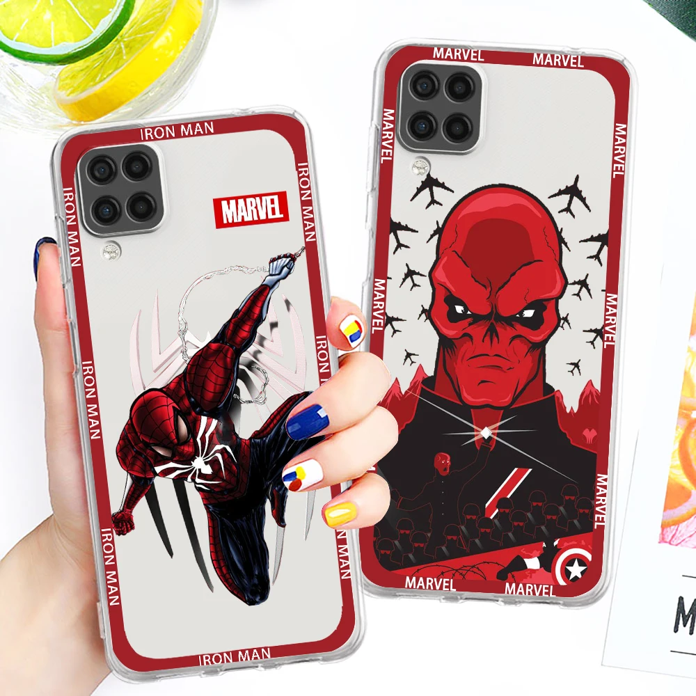 

Marvel Thanos Iron Man Logo Transparent Phone Case For Samsung A73 A72 A71 A53 A52 A51 A42 A34 A33 A32 A21 A13 A04 A03 5G