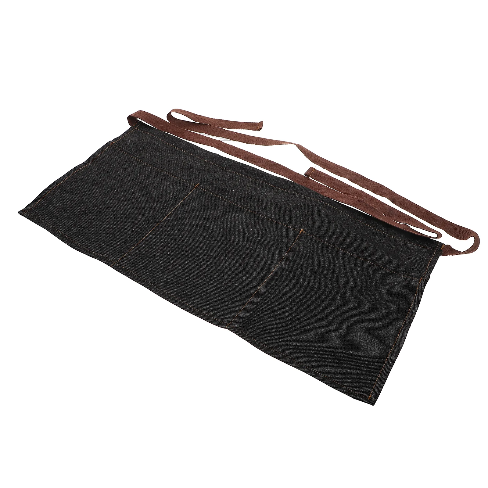 

Apron Aprons Waist Half Server Pockets Waitress Short Waiter Black Cooking Women Serving Restaurant Chef Baking Cafe Denim