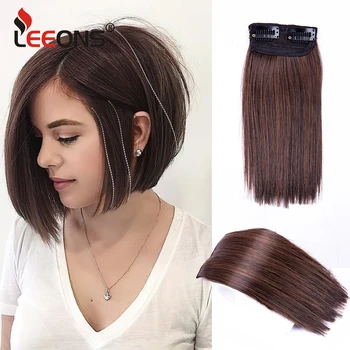 Synthetic 10/20/30Cm Clip In Hair Extensions Short Straight Invisible Hair Pad In Hairpieces Thinning Hair Adding Hair Cushion 1