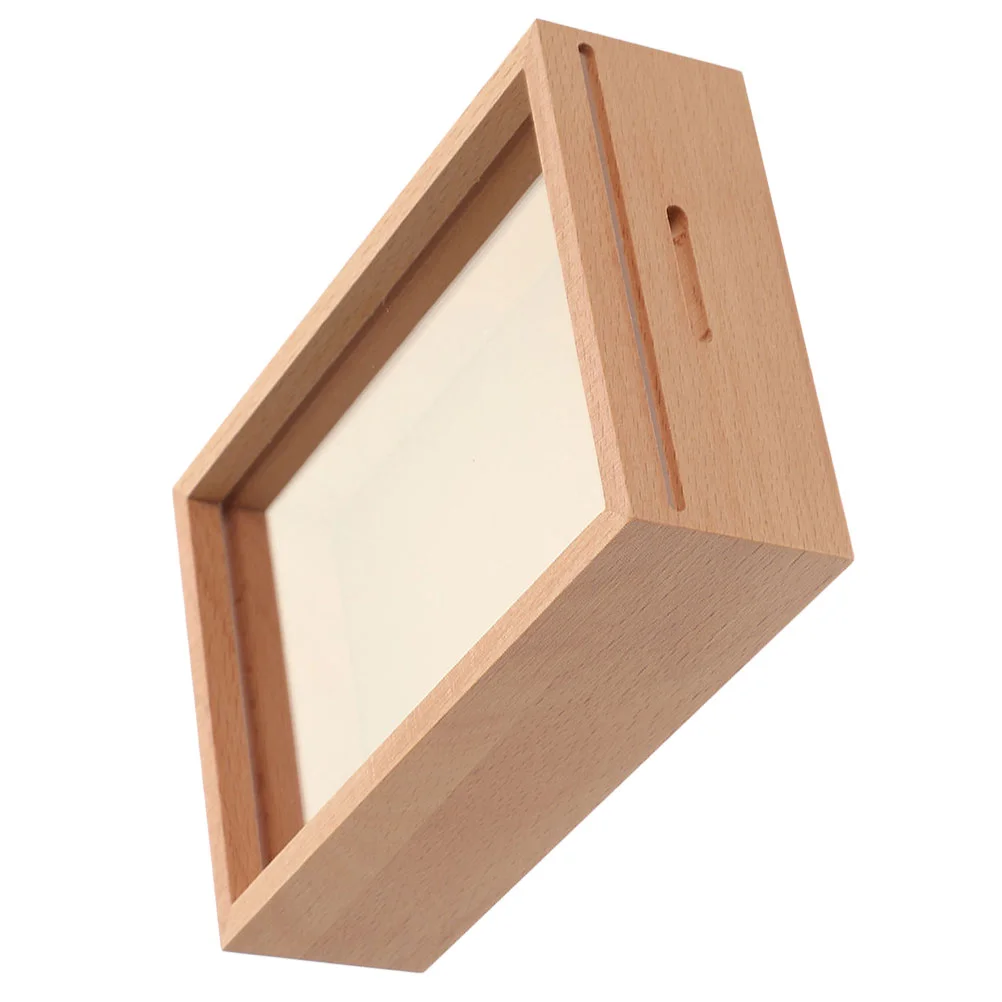 

Piggy Bank Wooden Picture Frame Piggy Bank Multi-use Piggy Bank Coin Storage Box