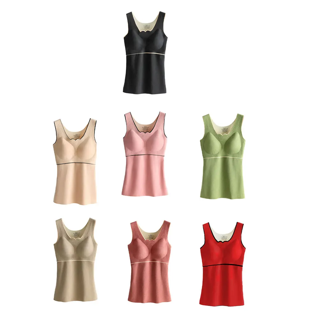 

Girl Thermal Underwear Warm-keeping High Elasticity Top Basic Vest for Home