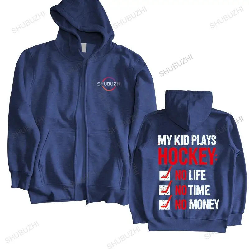 Мужские осенние толстовки на молнии брендовая толстовка My Kid Plays Hockeyer мужская