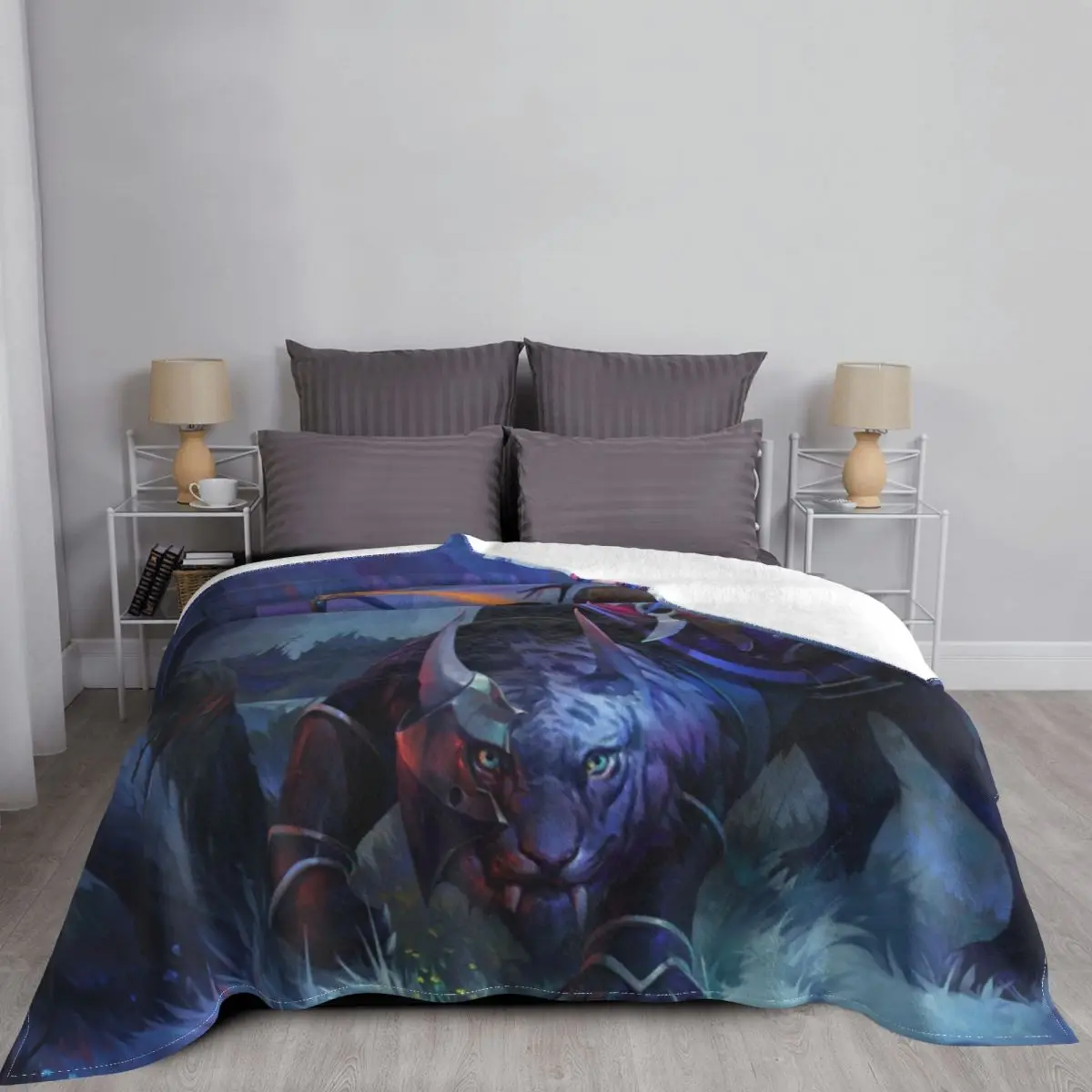 

DotA 2 Luna Artwork Blankets Fleece Multi-function Throw Blankets Sofa Throw Blanket for Couch Bedding Office Throws Bedspread