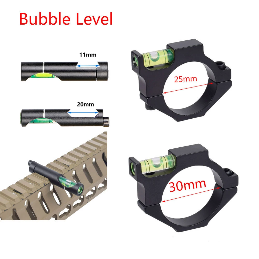 

11/20mm Hunting Spirit Bubble Level for 25.4mm/30mm Picatinny Weaver Rail Rifle Tube Rifle Scope Sight Scope Mount Adapter