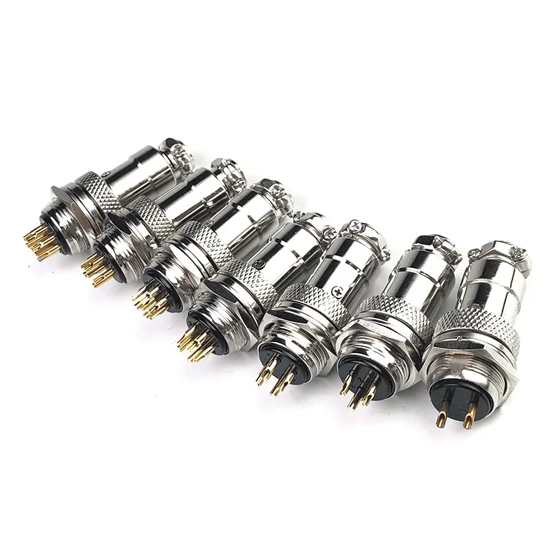 DF16 Авиационная вилка с обратным креплением GX16 2-8-контактный разъем для пайки M16F AB