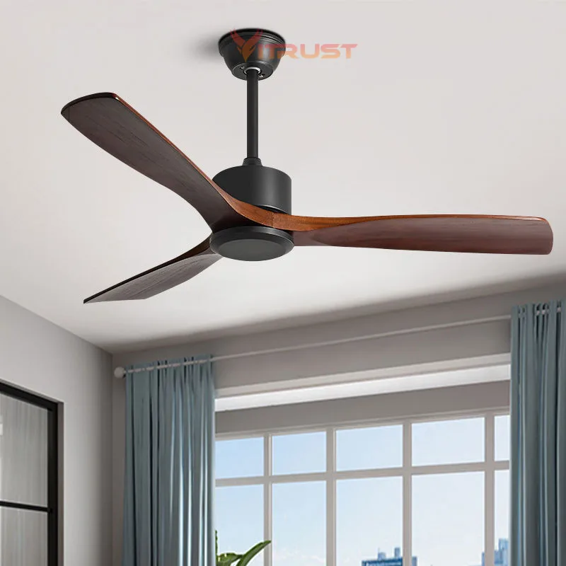 

Wood Ceiling Fan without Lamp 36inch 60inch Wooden DC Ceiling Fan Ventilator Living Room Dining Bed Restaurant Office Hall Mall