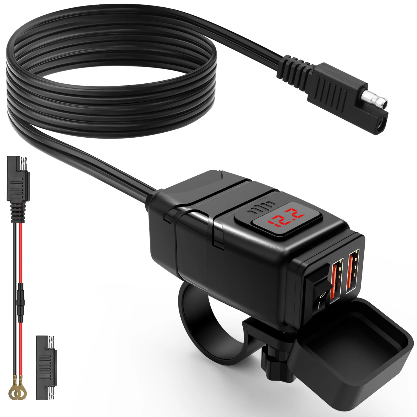 

USB-разъем Extractme QC3.0 для мотоциклетных ячеек, быстрое зарядное устройство, USB-зарядное устройство для мотоцикла, водонепроницаемое зарядное устройство для сотового телефона для мотоцикла