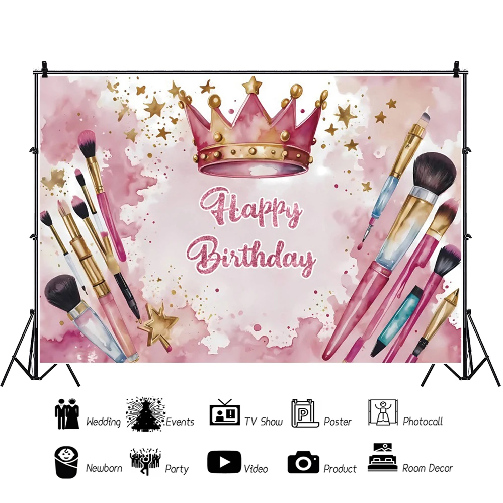 Фон для фотосъемки в романтическом стиле с изображением дня рождения