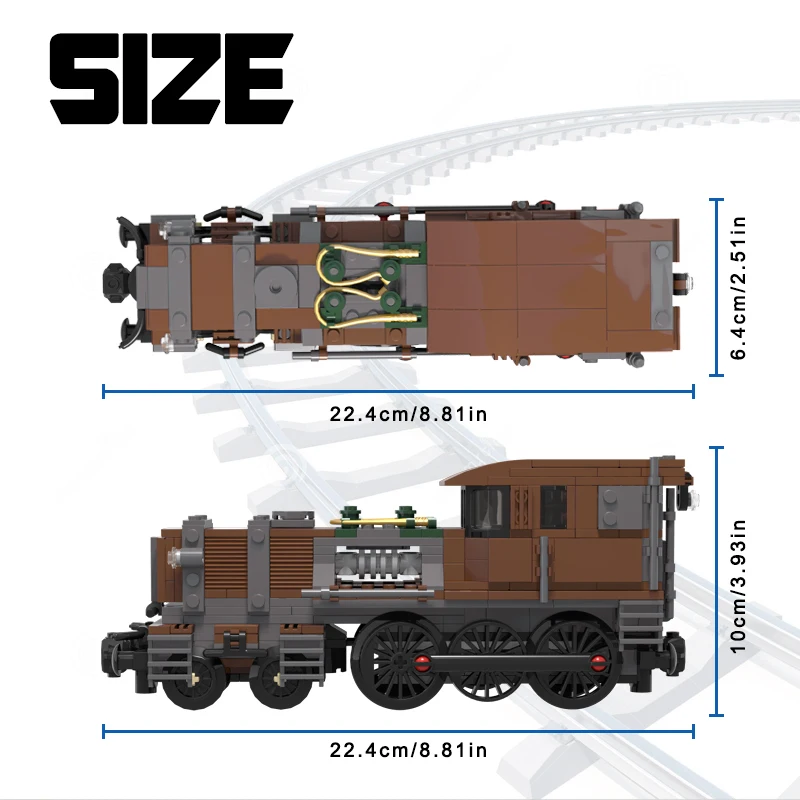 Детские игрушки 414 шт. MOC высокотехнологичный локомотивный поезд Модульные