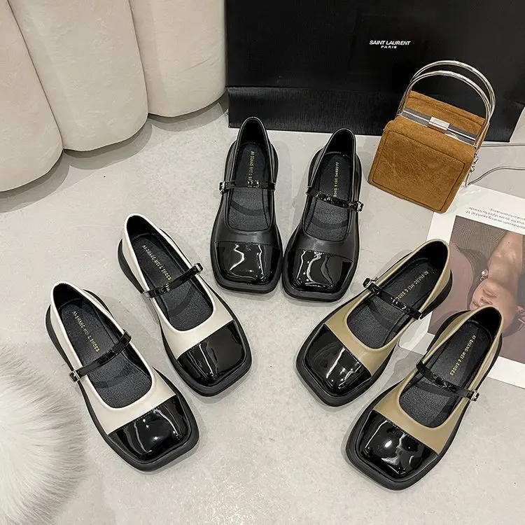 

Lolita Shoes Mary Janes Women Shoes Ankle Strap Square Toe Cosplay Ladies Party Shoes College Girls Low Heels Pumps