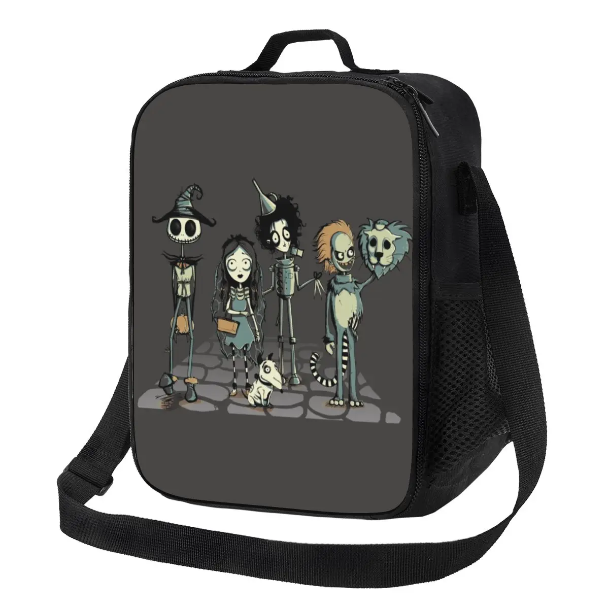 

Tim Burton Horror Movie Resuable Lunch Boxes Gothic Halloween Film Thermal Cooler Food Insulated Lunch Bag School Children