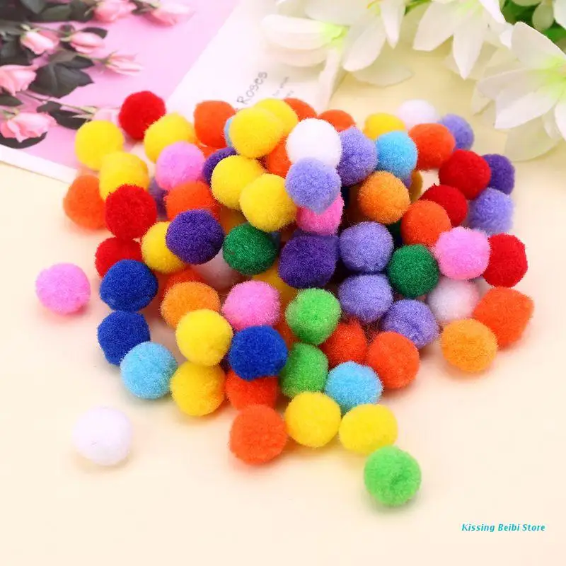 

100Pcs Soft Round Fluffy Craft PomPoms Ball Mixed Color Pom Poms 20mm DIY Crafts DIY Drop Shipping