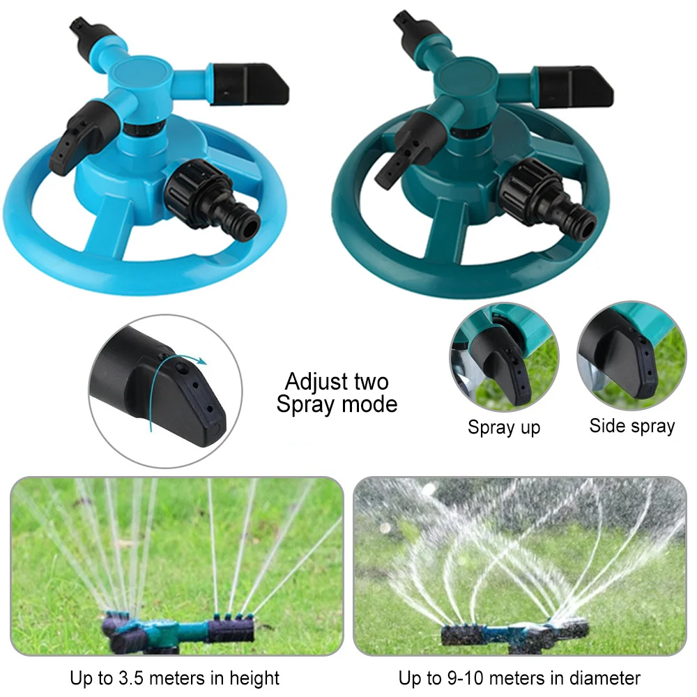 360 Degree Automatic Rotating Garden Lawn Sprinkler Quick Watering Lawn Nozzle Large Area Covering Sprinkler Irrigation Sprayer