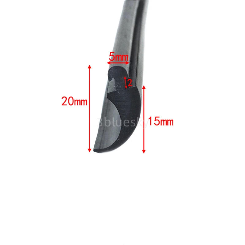 

Rubber T Strip Glass Metal Wood Edge Encloser Shield Car Seals Cable Cover Solar Photovoltaic Panels Sealing Strip 5x20mm Black