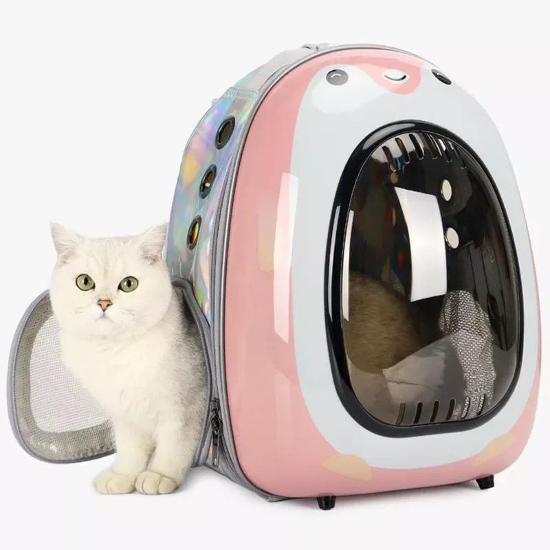 

Воздухопроницаемая дорожная сумка с окошком, рюкзак для переноски домашних животных в виде космической капсулы астронавта для кошек и соба...