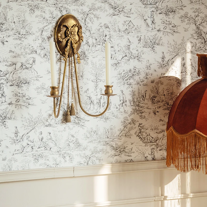 

Роскошные винтажные Ретро Металлические настенные подсвечники для украшения дома