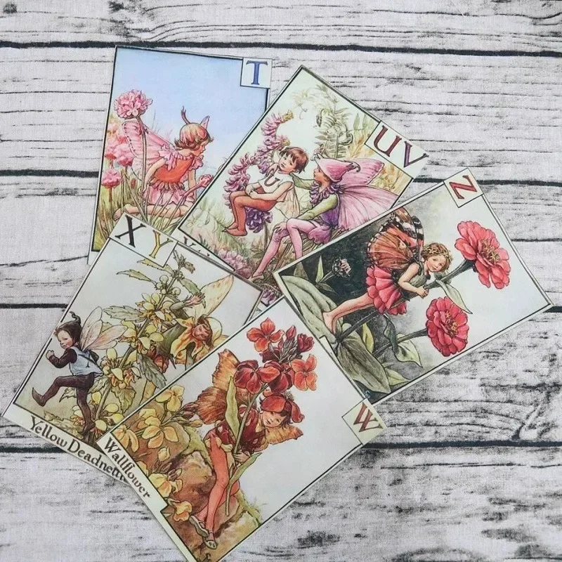 15x21 см Цветочная фея ретро Лоскутная хлопчатобумажная холщовая ткань мультфильм