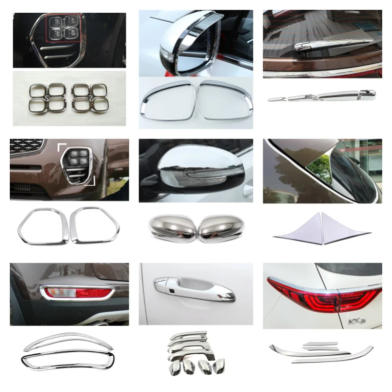 

Аксессуары для Kia Sportage 4 QL KX5 2016-2018 2019, противотуманные фары, лампы, ВЕКО для бровей, ветровое стекло, дождевик, дверная ручка