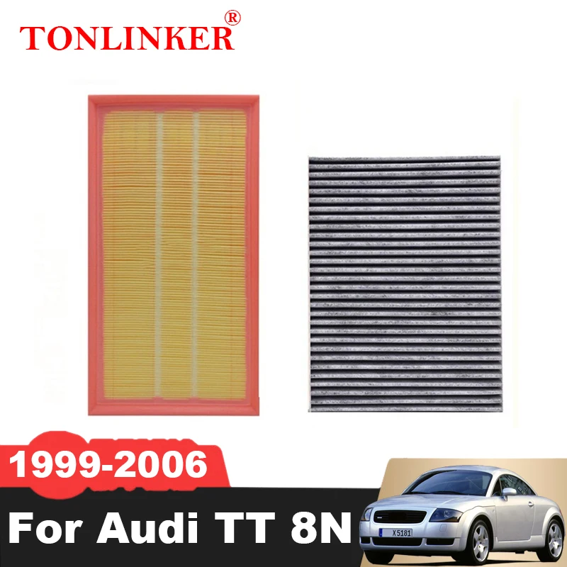 

TONLINKER Air Filter Cabin Filter For Audi TT 8N 1999 2000-2003 2004 2005 2006 1.8T 3.2L 1J0129620 1J0819644 Car Accessories