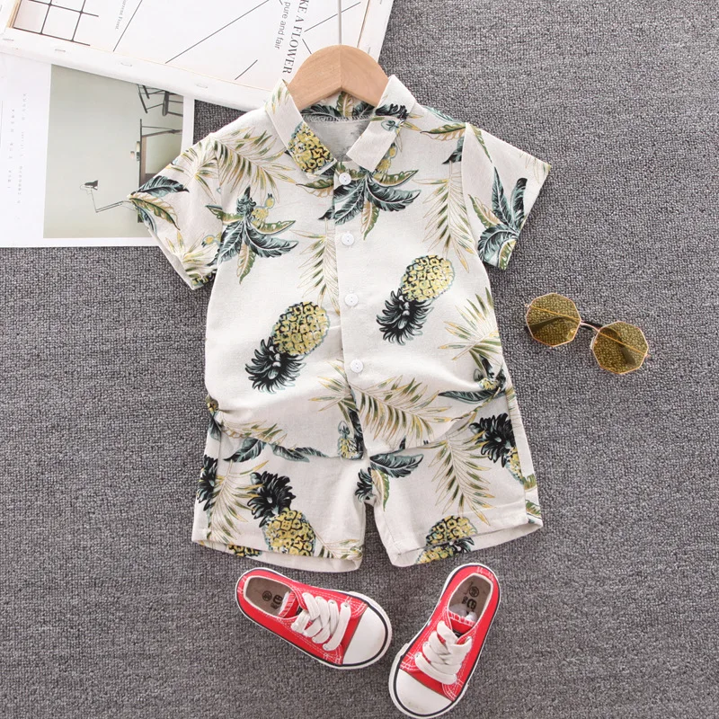 

Baby Boy Clothing Set Summer New Fashion Toddler Children Clothes Casual Short Sleeve Print Cotton Coool Kids Outfits 2022 1-4Y