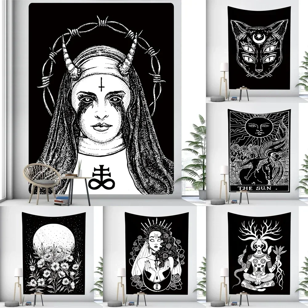 Настенный матрас для спальни с изображением Луны богини Таро