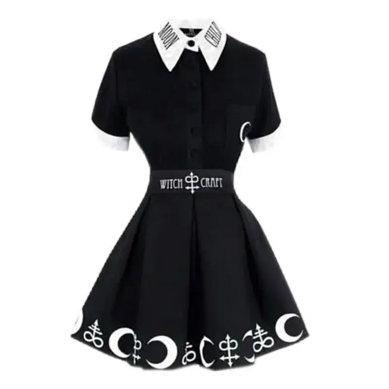 Ruibbit женская рубашка gothic чёрная