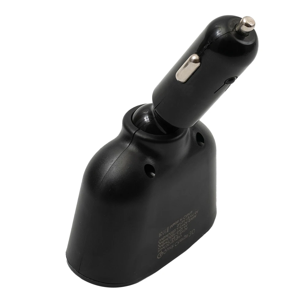 

Car Cigar Lighter Socket Charger 12V/24V Dual USB Power Charging Adapter Type-C+QC3.0+2.4A Blue LED Digital Display 120W