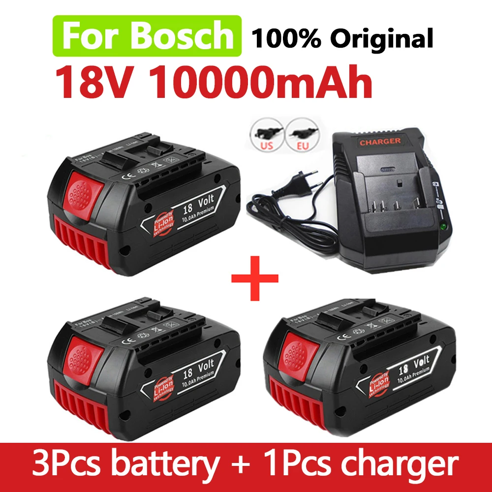 

100% Оригинальный 18 в 6,0/8,0/10 Ач перезаряжаемый литий-ионный аккумулятор для Bosch 18 в а резервная батарея портативная сменная батарея BAT609