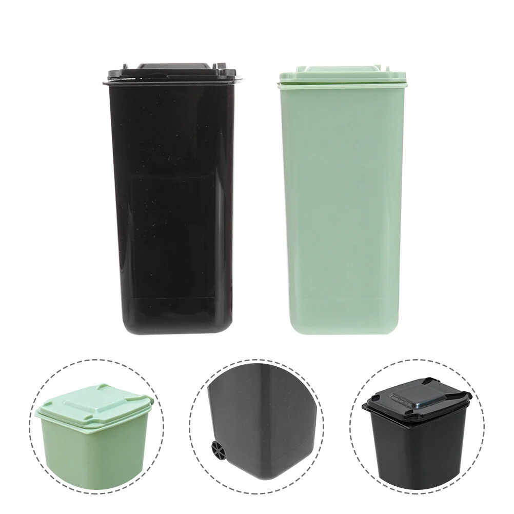 

Small Trash Can Multi-function Garbage Home Supply Desktop Pail Office Bucket Decorative Accessory Car Accessories