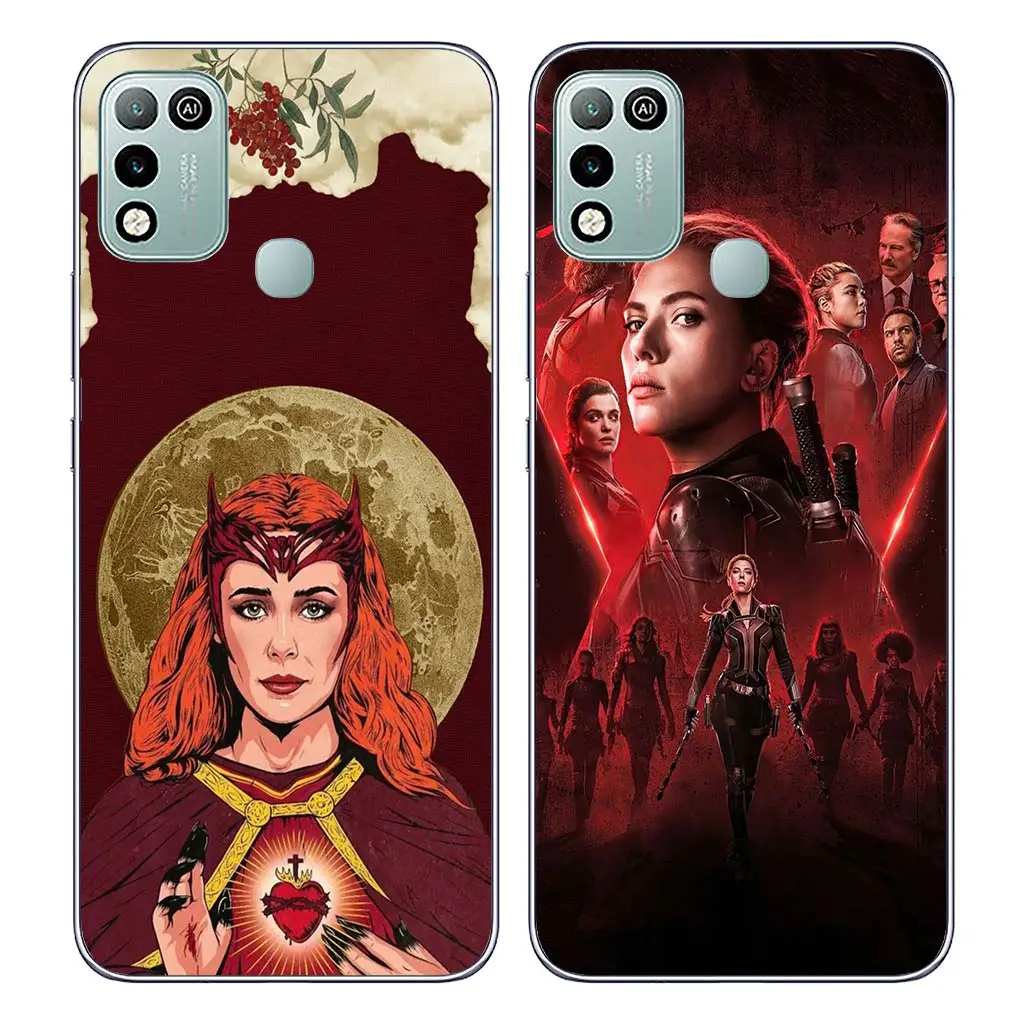 Black Widow Marvel Scarlet Witch Phone Cover Casing for Motorola Moto G04 G71 G73 G32 G34 G52 G8 G7 G9 G24 Power Plus E14 Case