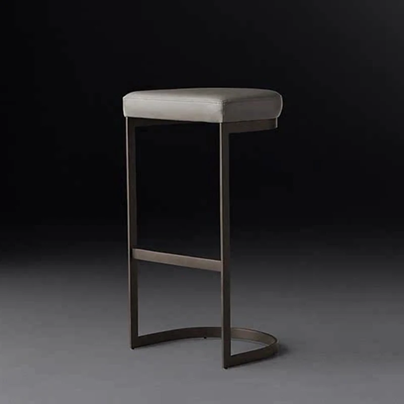 Nordic Luxury Bar Stools Designer Portable Single Relax Accent Dining Room Chairs High Sedia Velluto Salon Furnitures BY012