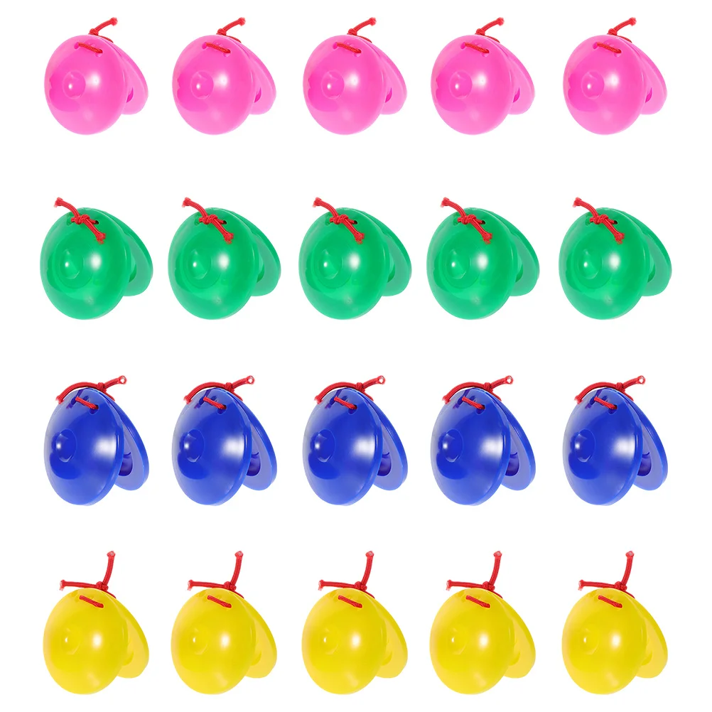 20 Pcs Music Percussion Soundboard Child Kids Toys Instrument Pp Instruments for Castanet Clapper