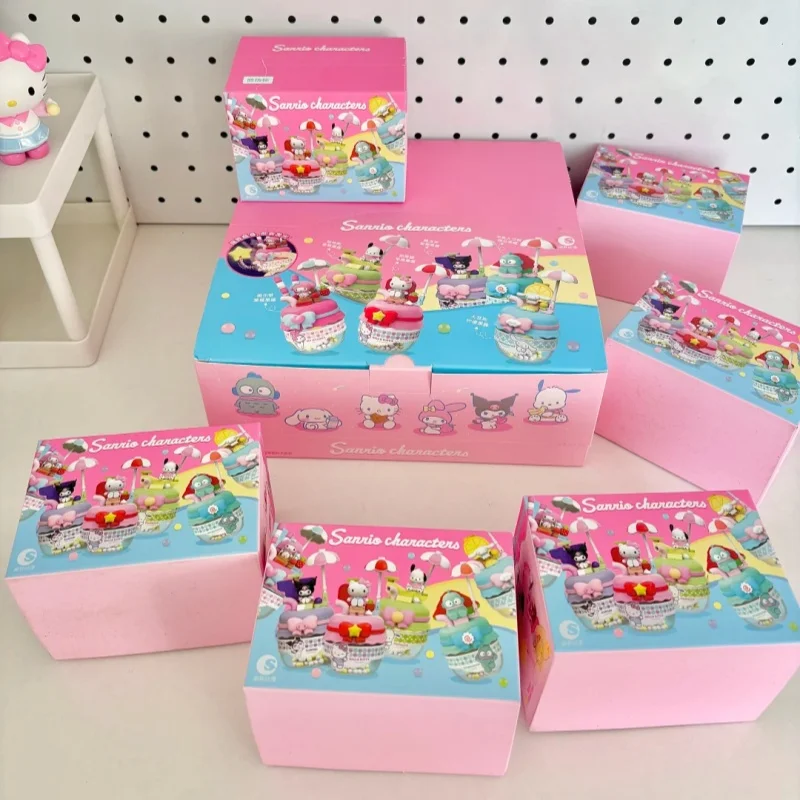 Фото Коллекционные игрушки-конструкторы Sanrio Characters: серия Blind Box Boba Jam, милая кукла Куроми, модель для сборки, украшение, подарок для взрослых и детей №2