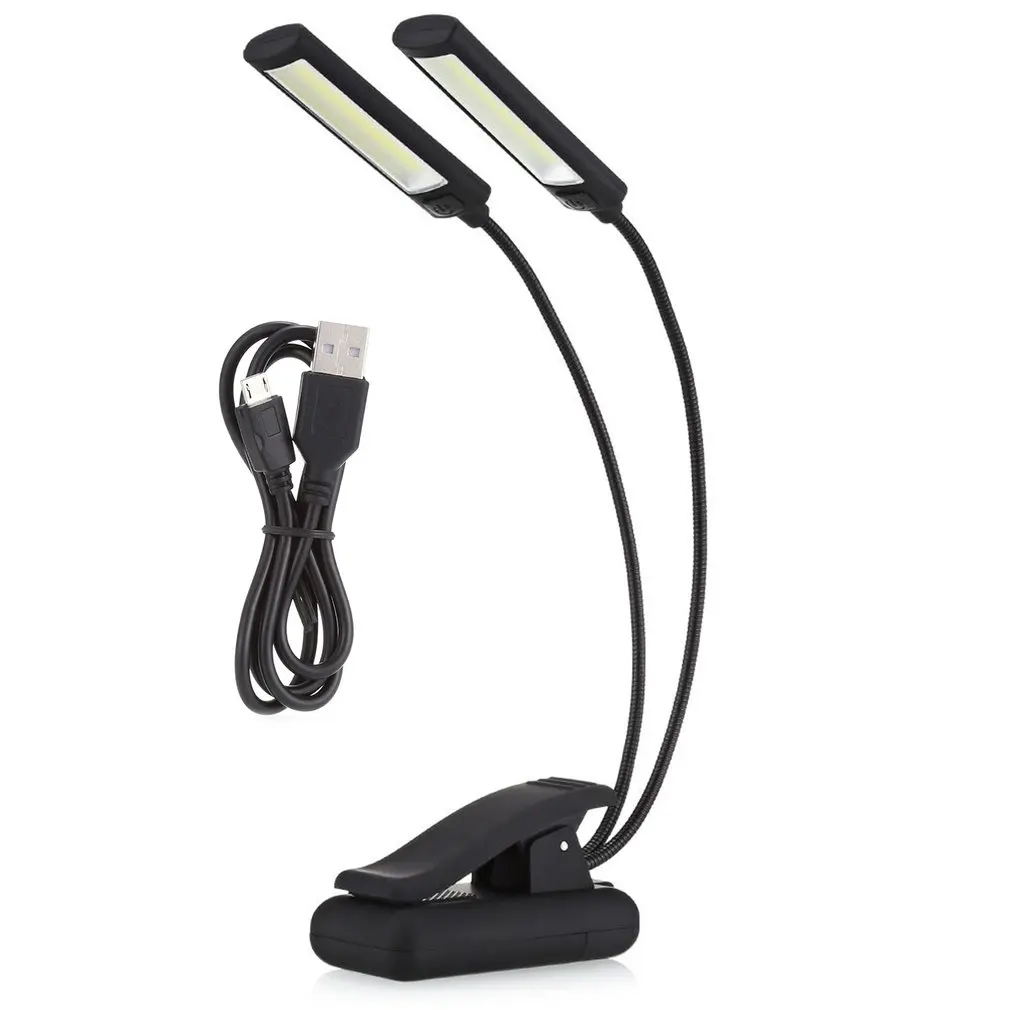 

1pcs Reading LED Light USB Plug-in Clip On Book 6W COB Flexible Arm Stand Lamp For Laptop Notebook Working Portable Night Light