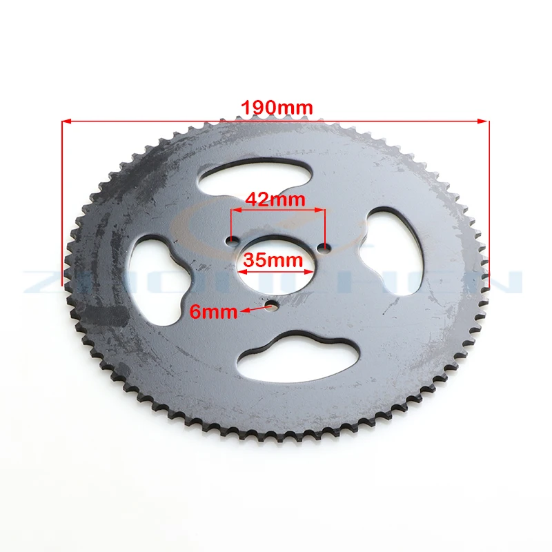 

74T T8F 35MM Rear Sprocket Mini Moto ATV Quad Dirt Pit Pocket Bike Cross 47cc 49cc Parts