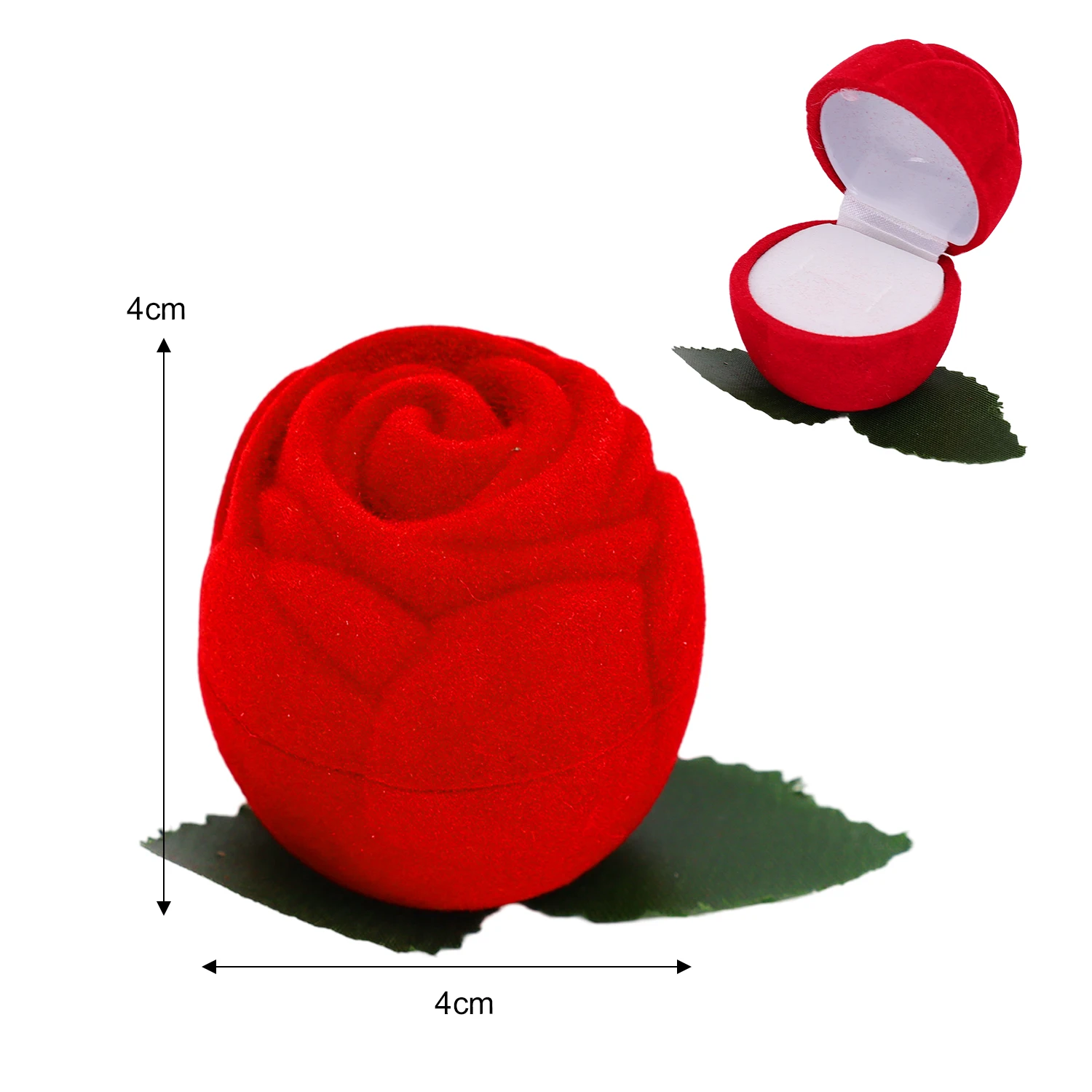 

1/10 шт., коробка для колец с флокированной розой, коробка для хранения колец с длинными корнями, розами, высококачественная подарочная коробка, коробки для хранения обручальных колец