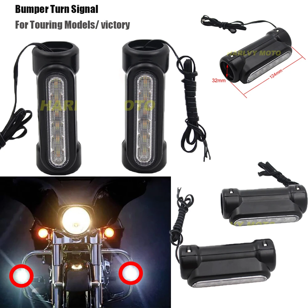 

Motorcycle Accessories Highway Switchback Driving Light White Amber LED for Victory Crash Bars FOR Touring