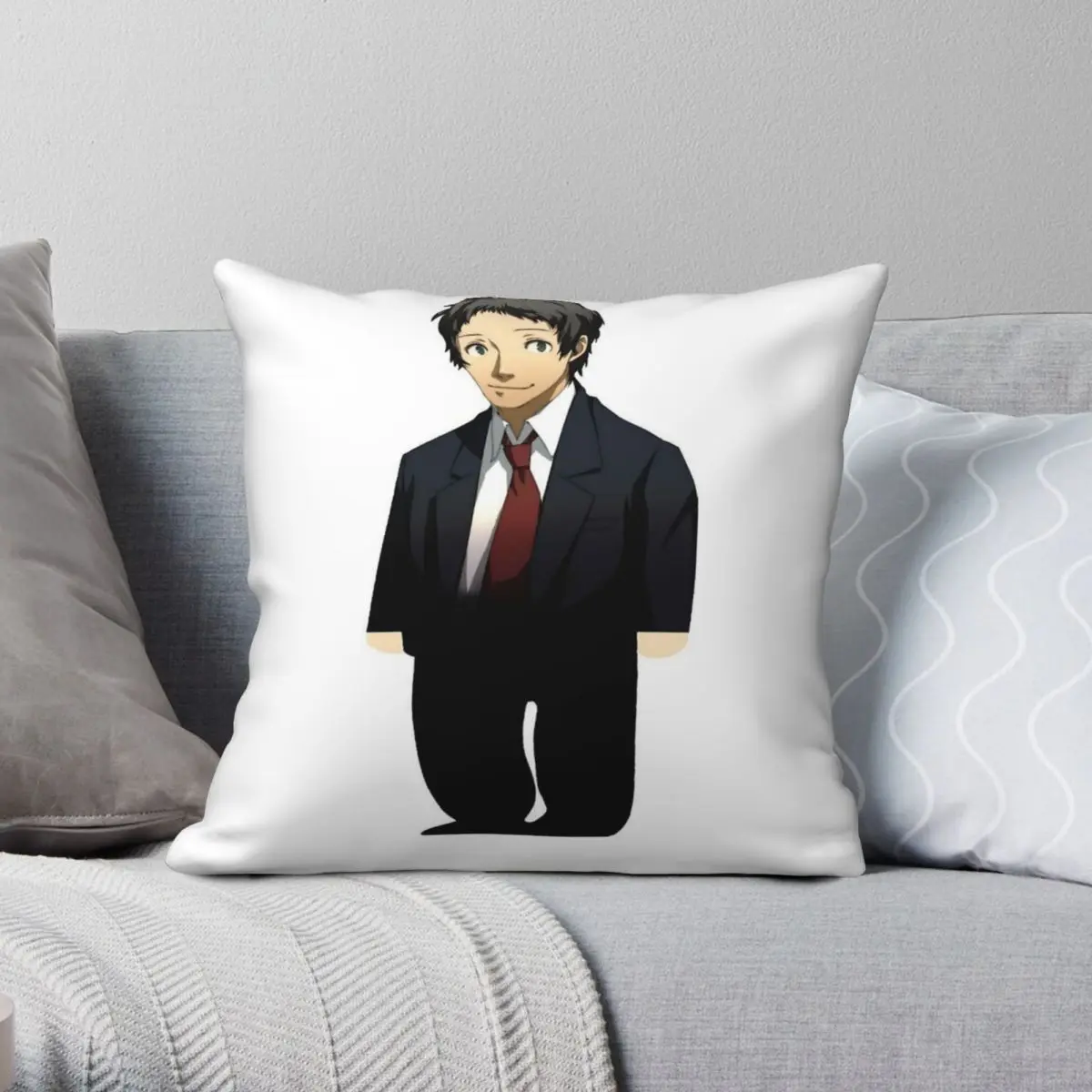 Квадратная наволочка Megami Tensei Tohru Adachi из полиэстера и льна ...