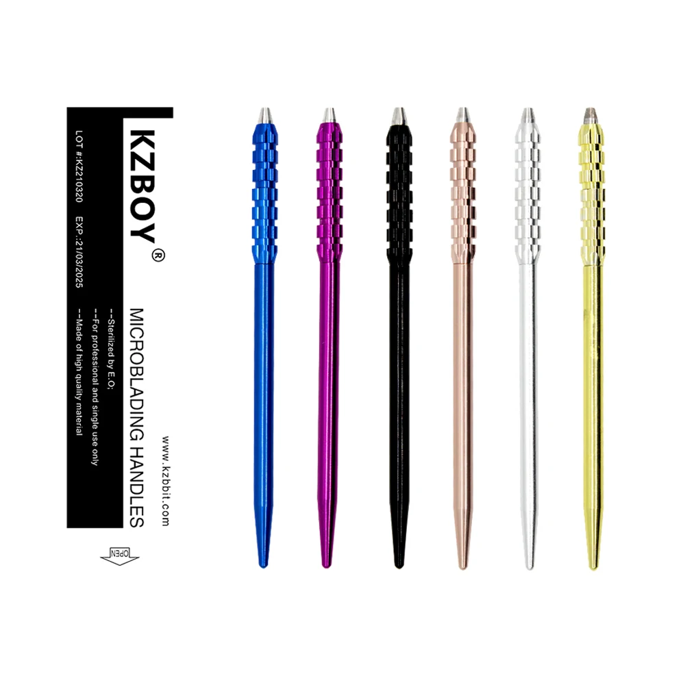 

10PCS KZBOY Permanent Makeup Shading Tool Microblading Pen Aluminum for Round Needles