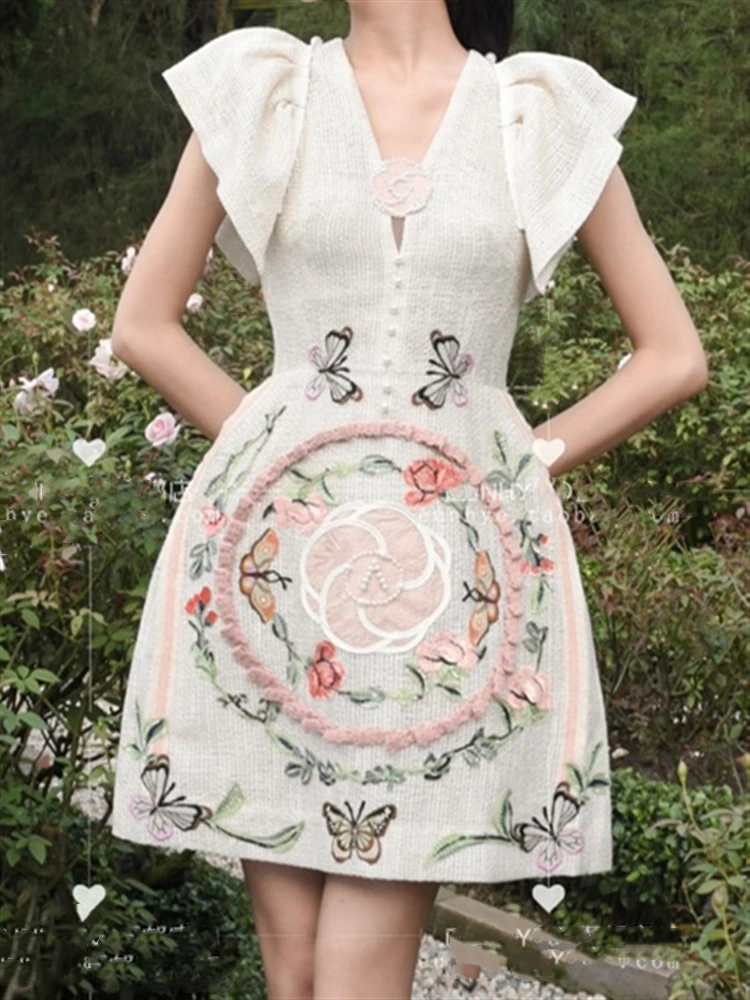 Женское винтажное платье с цветочным принтом кружевное трапециевидной формы