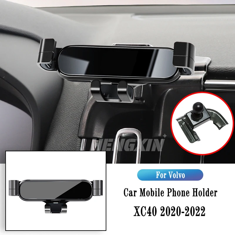 Car Mobile Phone Holder Air Vent Clip GPS Stand Gravity Navigation Bracket For Volvo XC40 XC 40 2020-2022 Car Accessories