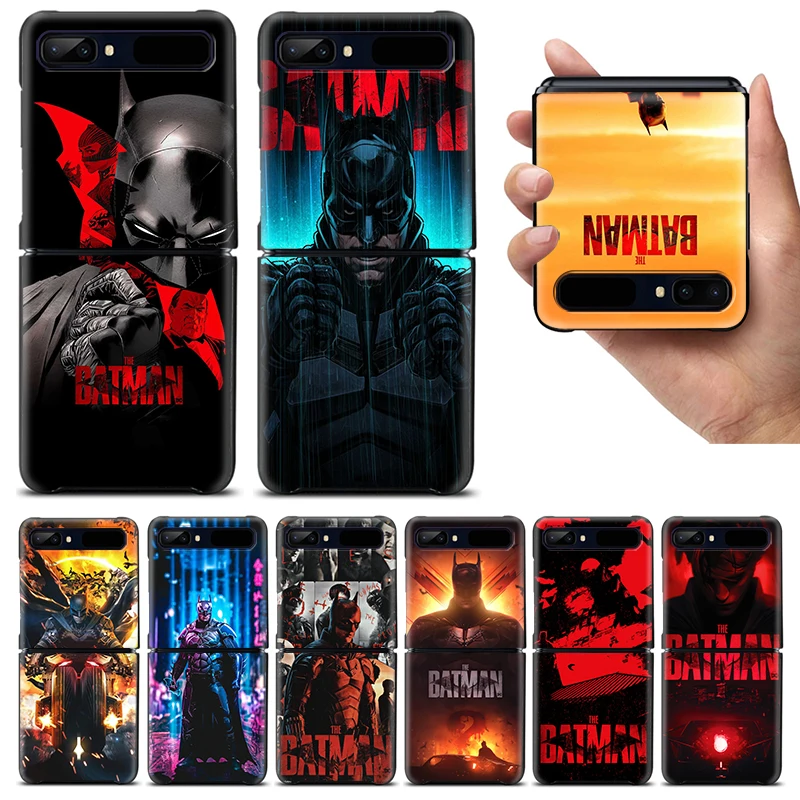 

Shockproof Folding Mobile Hard Shell Fashion Cool Batman Heroes For Samsung Galaxy Z Flip 4 3 5G TPU Black Phone Case Cover