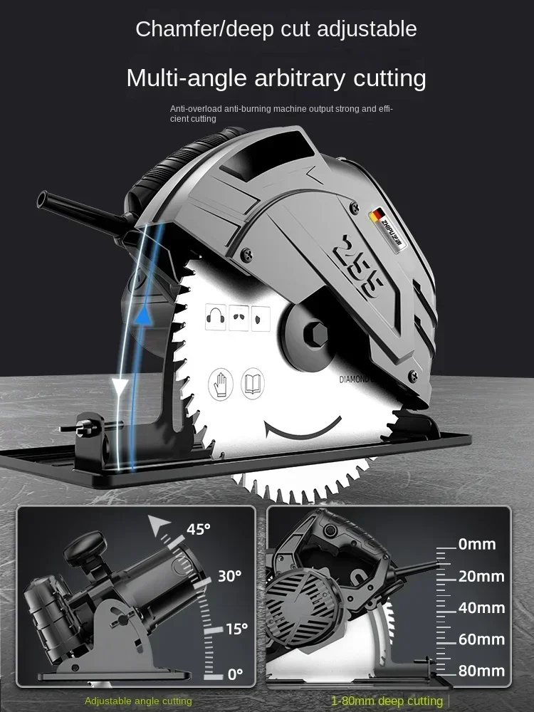 German Schiller Electric Saw - Circular with 7/9/10-Inch Blade and Multi-function for Household Woodworking