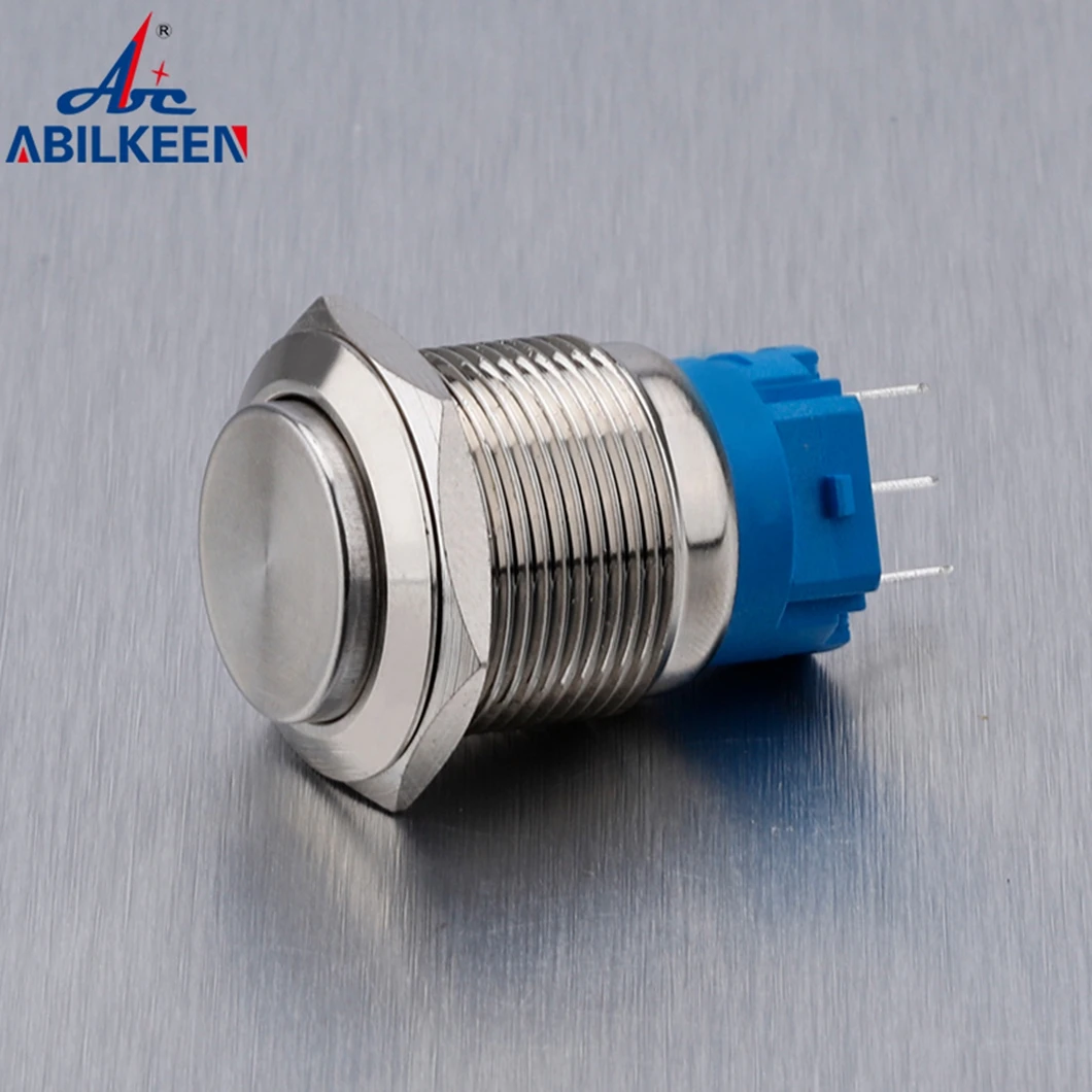 

Монтажный диаметр 19 мм, мгновенный металлический кнопочный переключатель с Высокой Головкой 1NO1NC без фотоэлементов, IP65