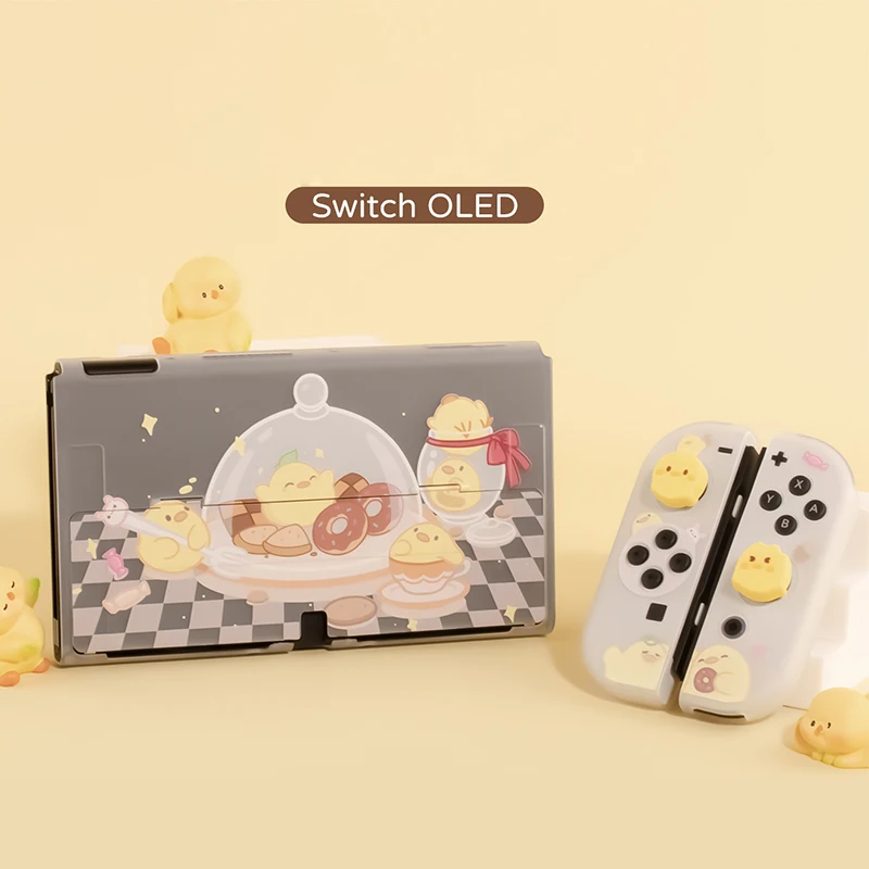

Cute Chickens Nintendo Switch OLED Protective Case Hard PC Cover NS Joycon Protection Shell For Nintendo Switch OLED Accessories