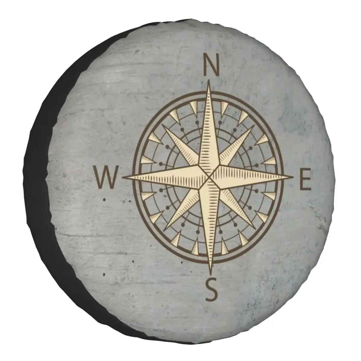 Серый чехол для запасного колеса с компасом Pajero Nautical Sailing Sailor Jeep RV SUV 4WD 4x4