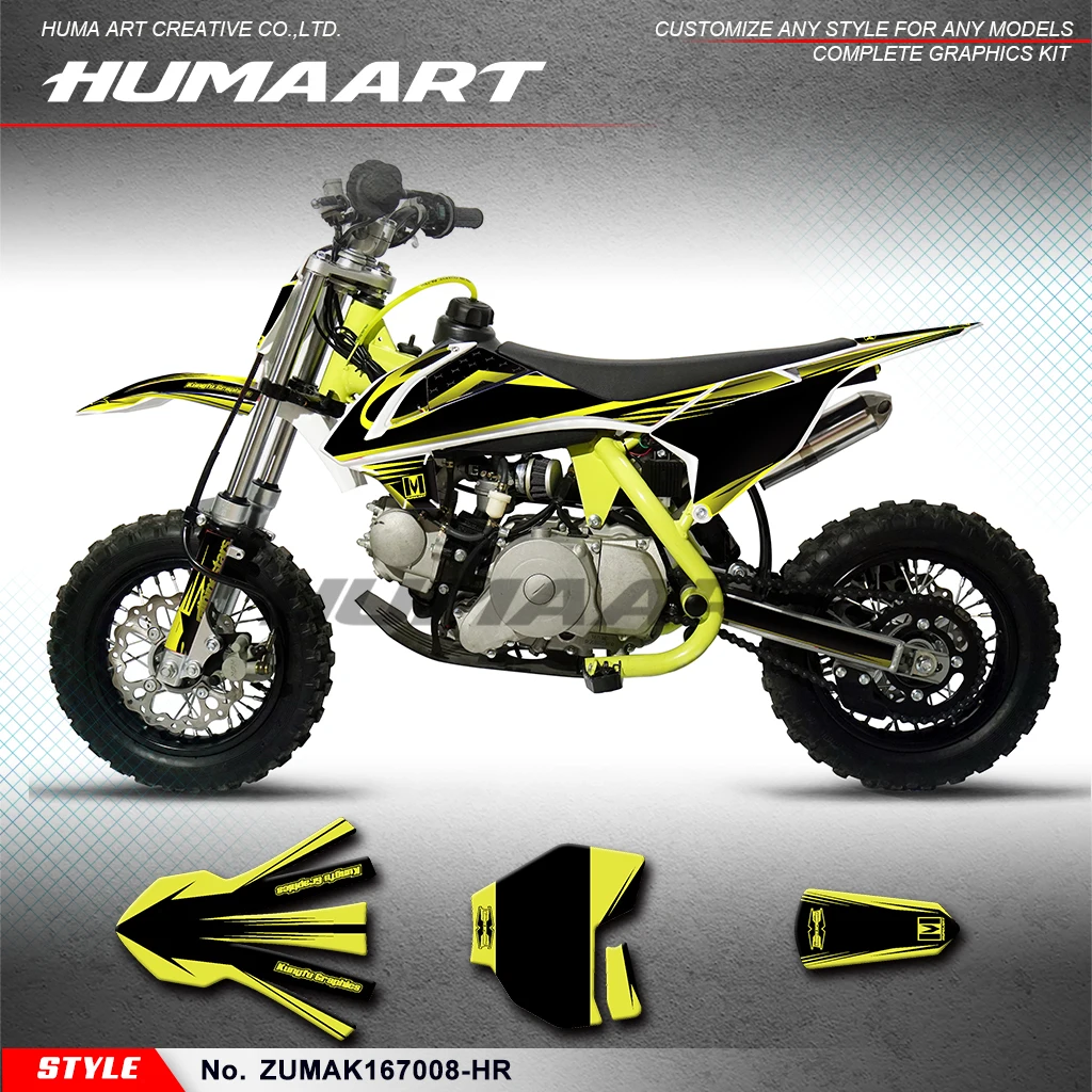 Наклейки HUMAART Racing Graphics в комплекте для ZUUMAV K1 50 60 70 детский мини-байк