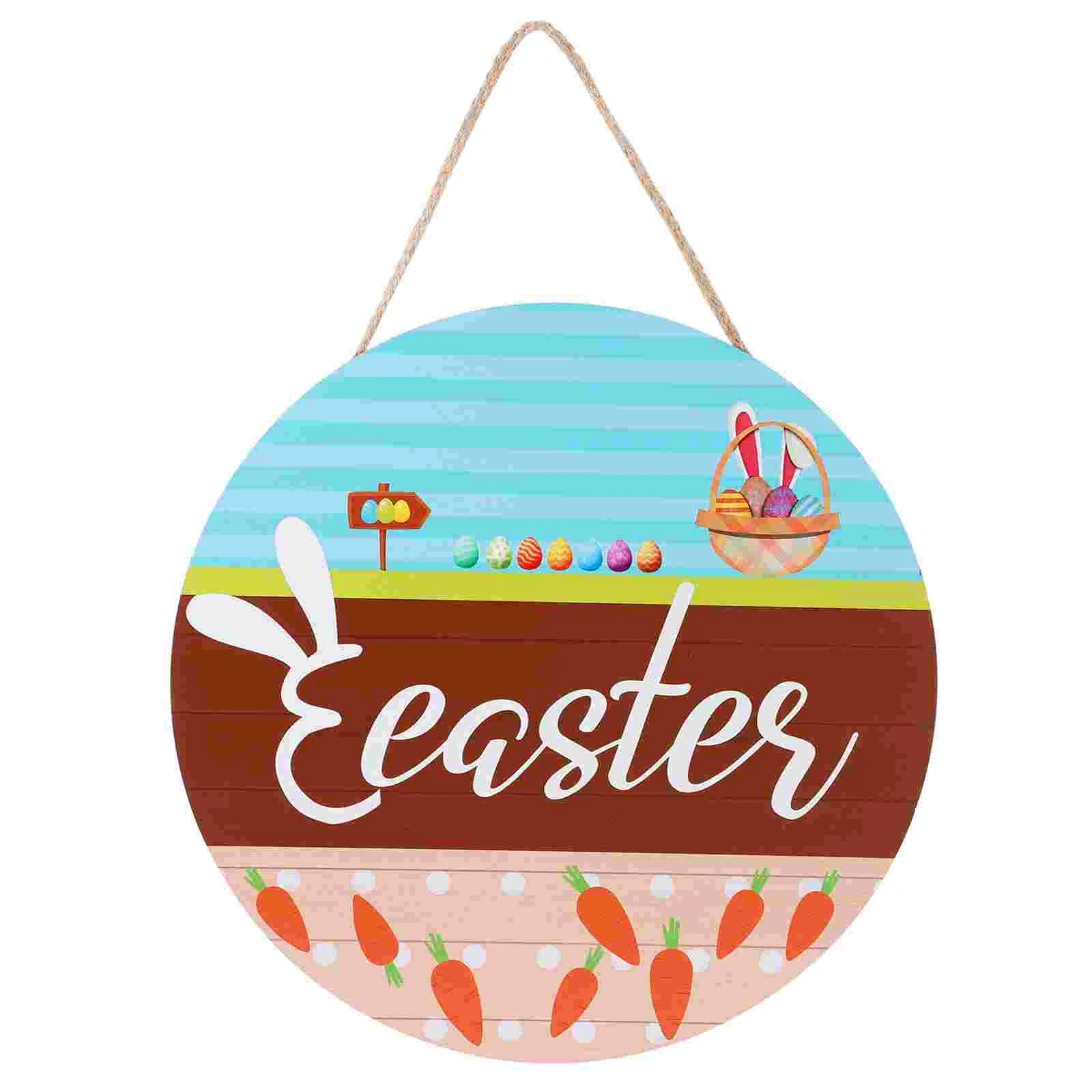 

Easter Door Sign Decorations Bunny Front Decor Wall Hanger Wreath Hanging Egg Plaques Signs Welcome Wooden Wreaths Supplies
